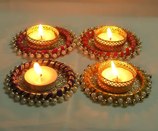 GOLD JHUMKI TEA LIGHT DIFF