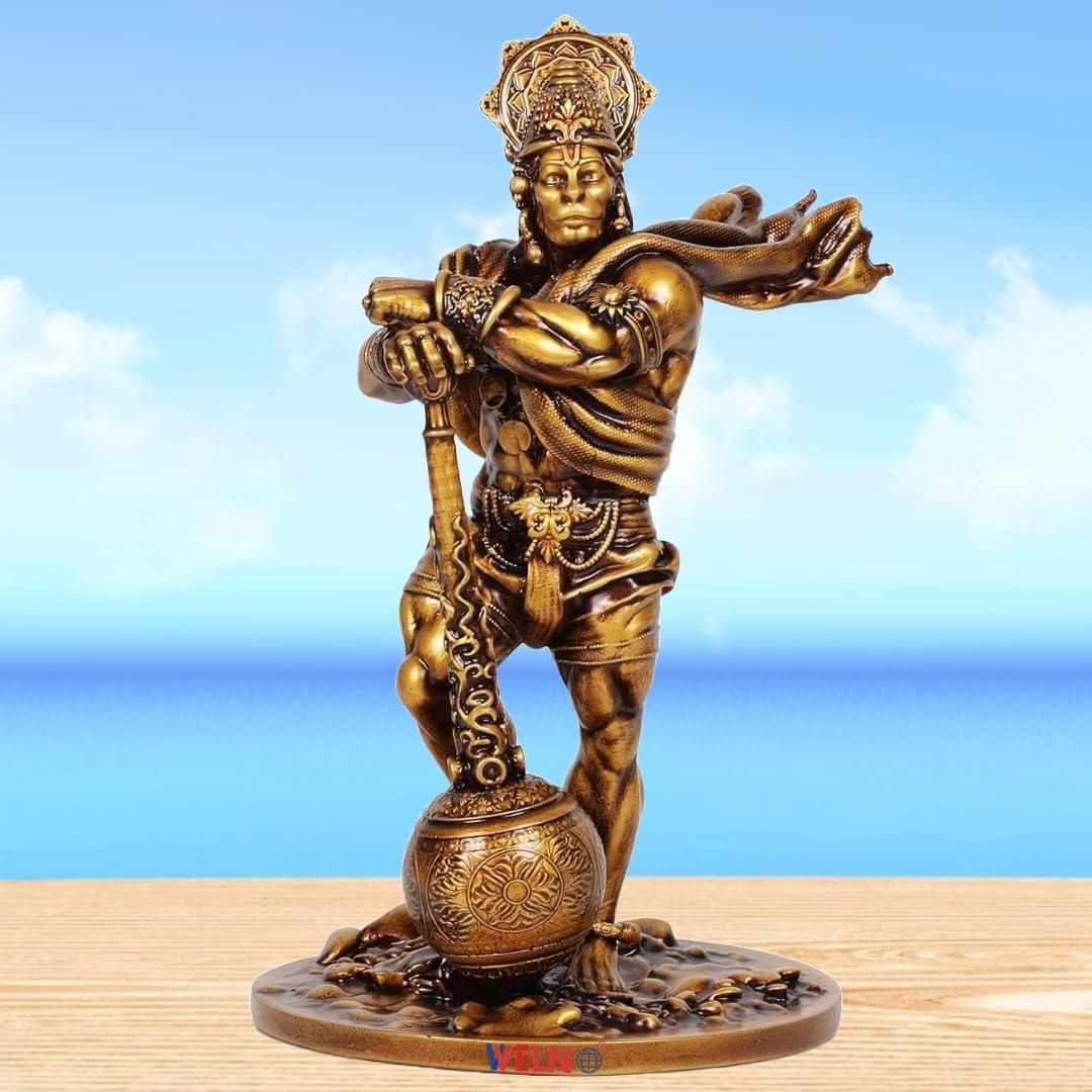 Bahubali Hanuman Idol Home Decor - Hanuman Murti Statue for Desk & Gift