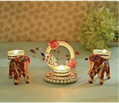 Elephant Tea Light Set