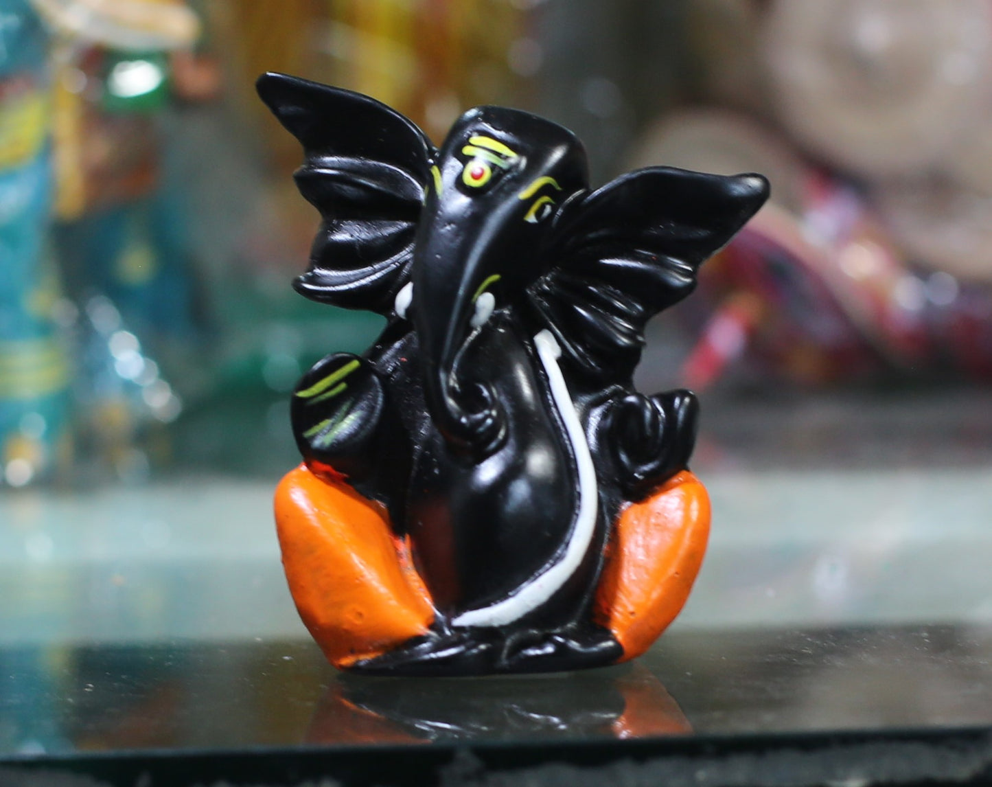 SMALL BLACK AND ORANGE GANESHA