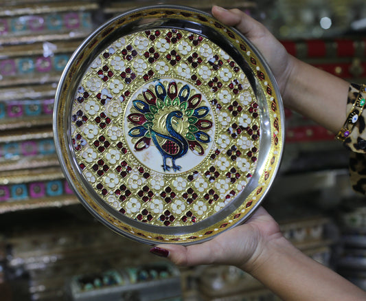 RED COLOUR AARTI PLATE